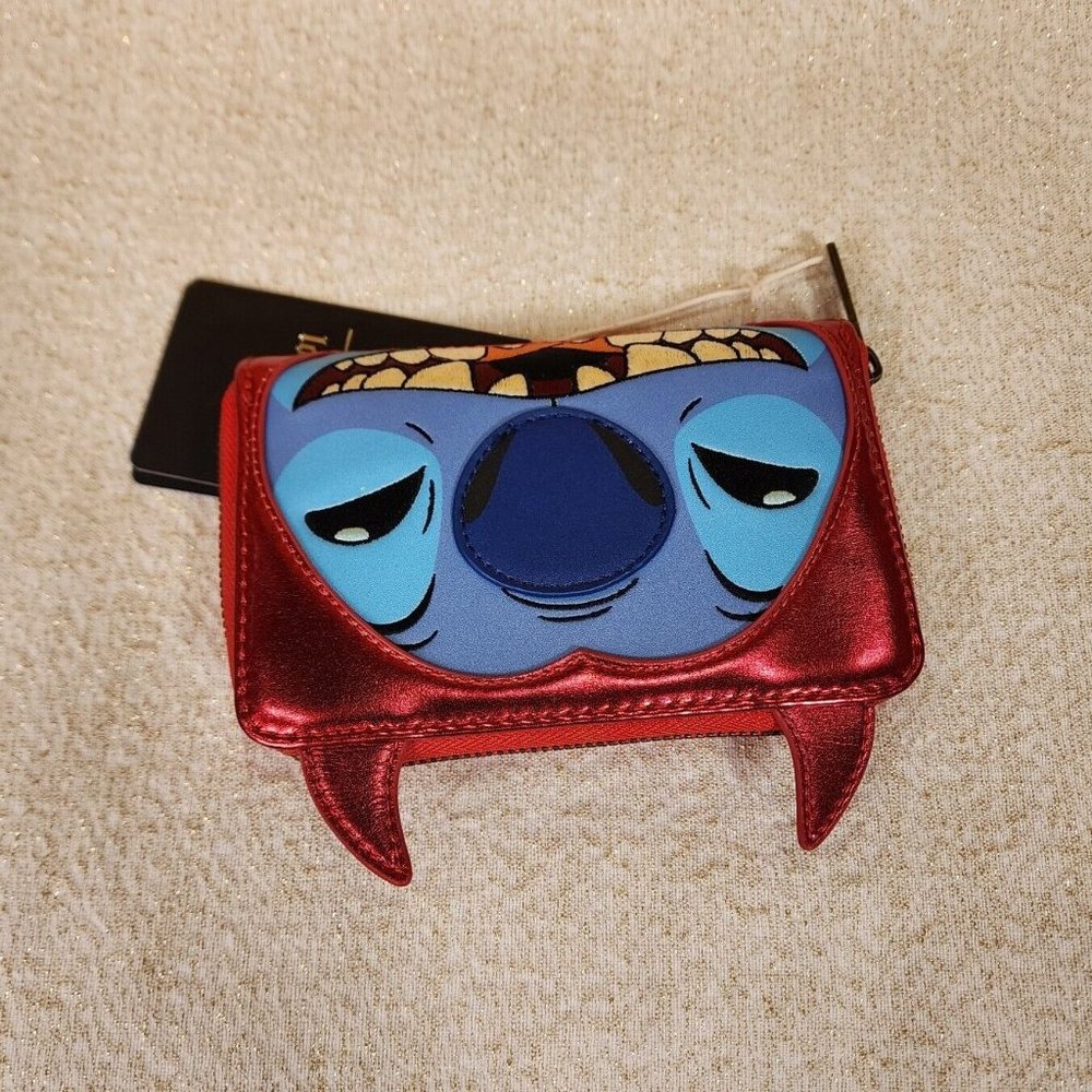 Loungefly Disney Lilo and Stitch Devil Costume Halloween Zip Around Wallet NEW - Picture 8 of 13